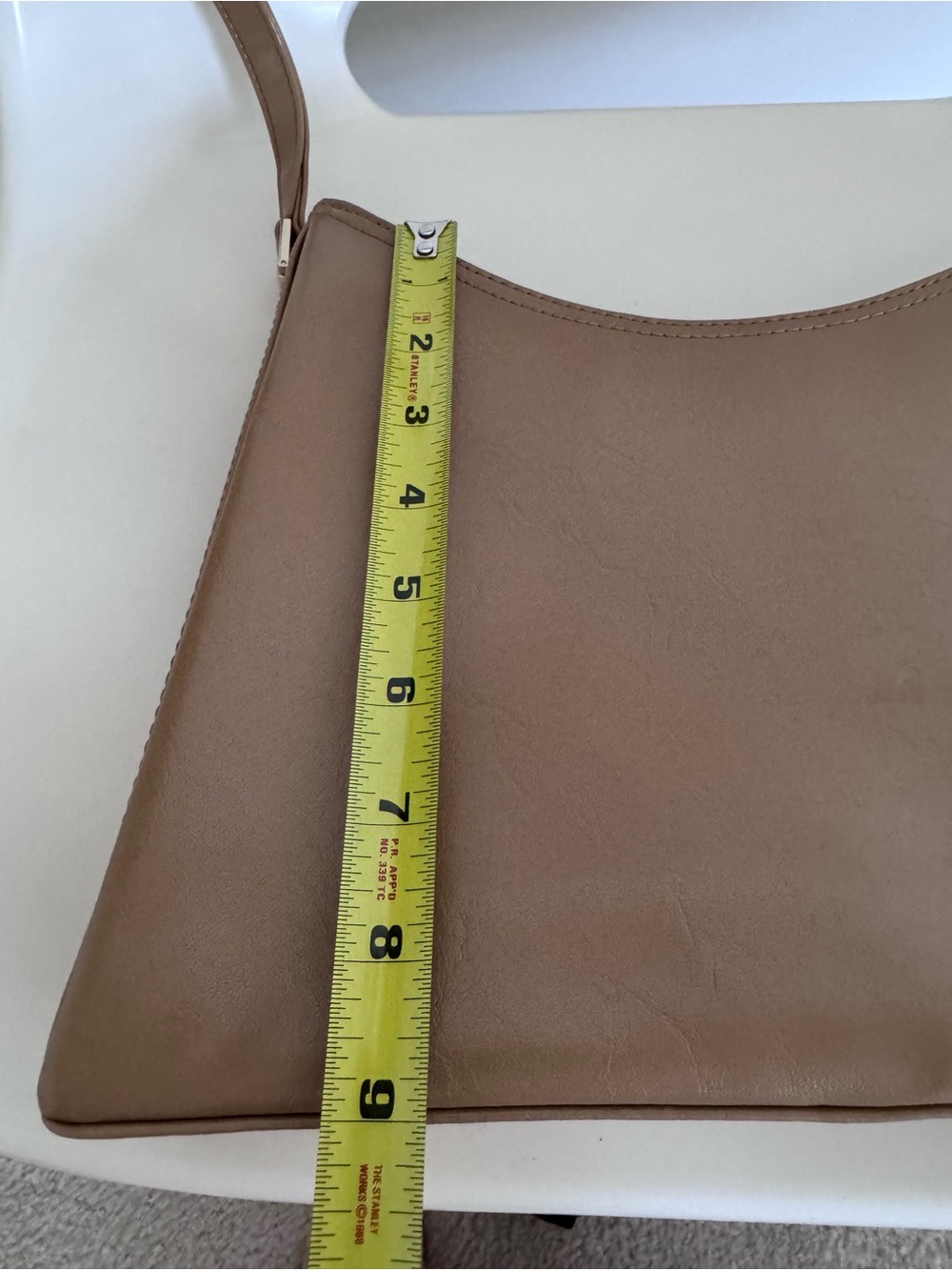 Liz Claiborne Taupe Shoulder Bag Y2K Minimalist Quiet Luxury Everyday Purse EUC - Picture 5 of 14